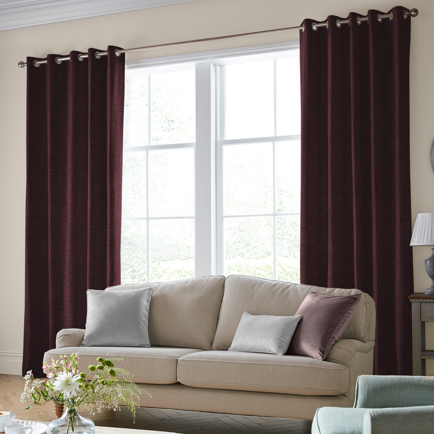 laura ashley swanson dark cranberry curtains