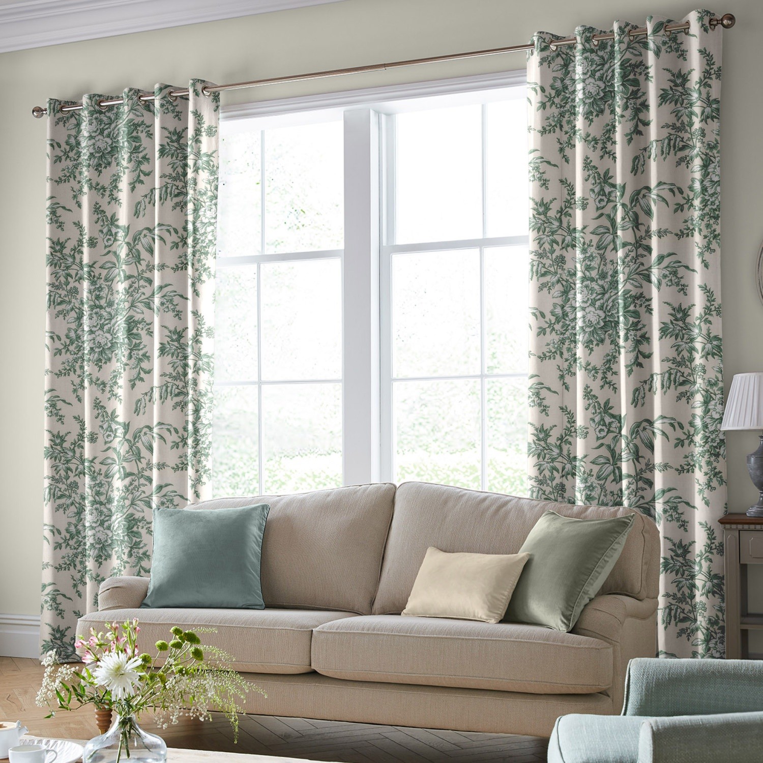laura ashley picardie sage curtains