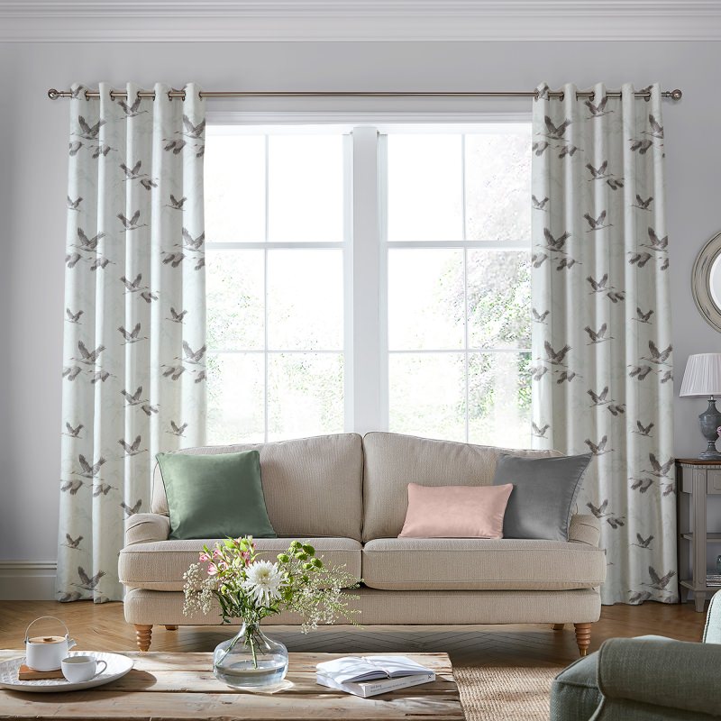 Laura Ashley Animalia Embroidered Pale Duck Egg Curtains