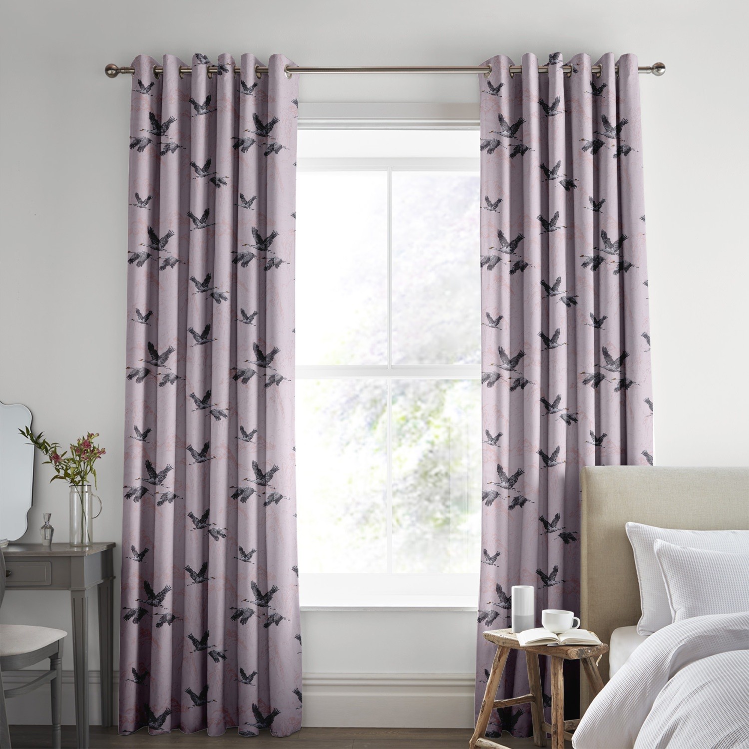 laura ashley animalia embroidered blush curtains
