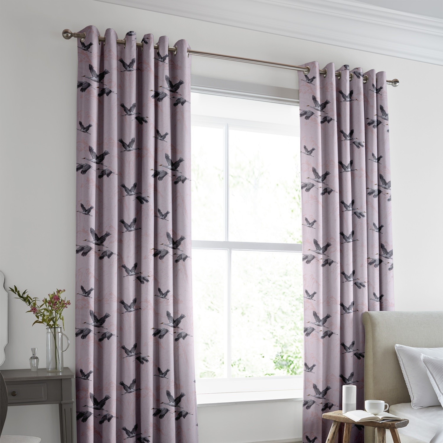 laura ashley animalia embroidered blush curtains