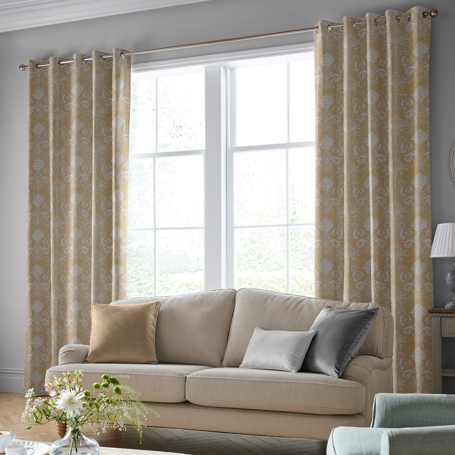 laura ashley josette woven gold curtains
