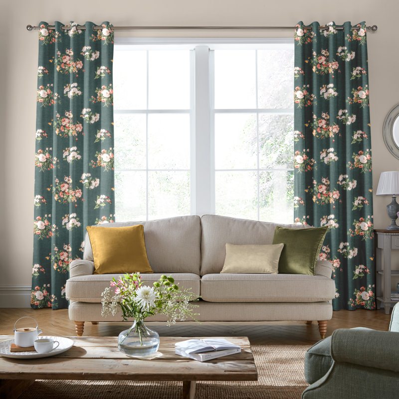 Laura Ashley Rosemore Fern Curtains