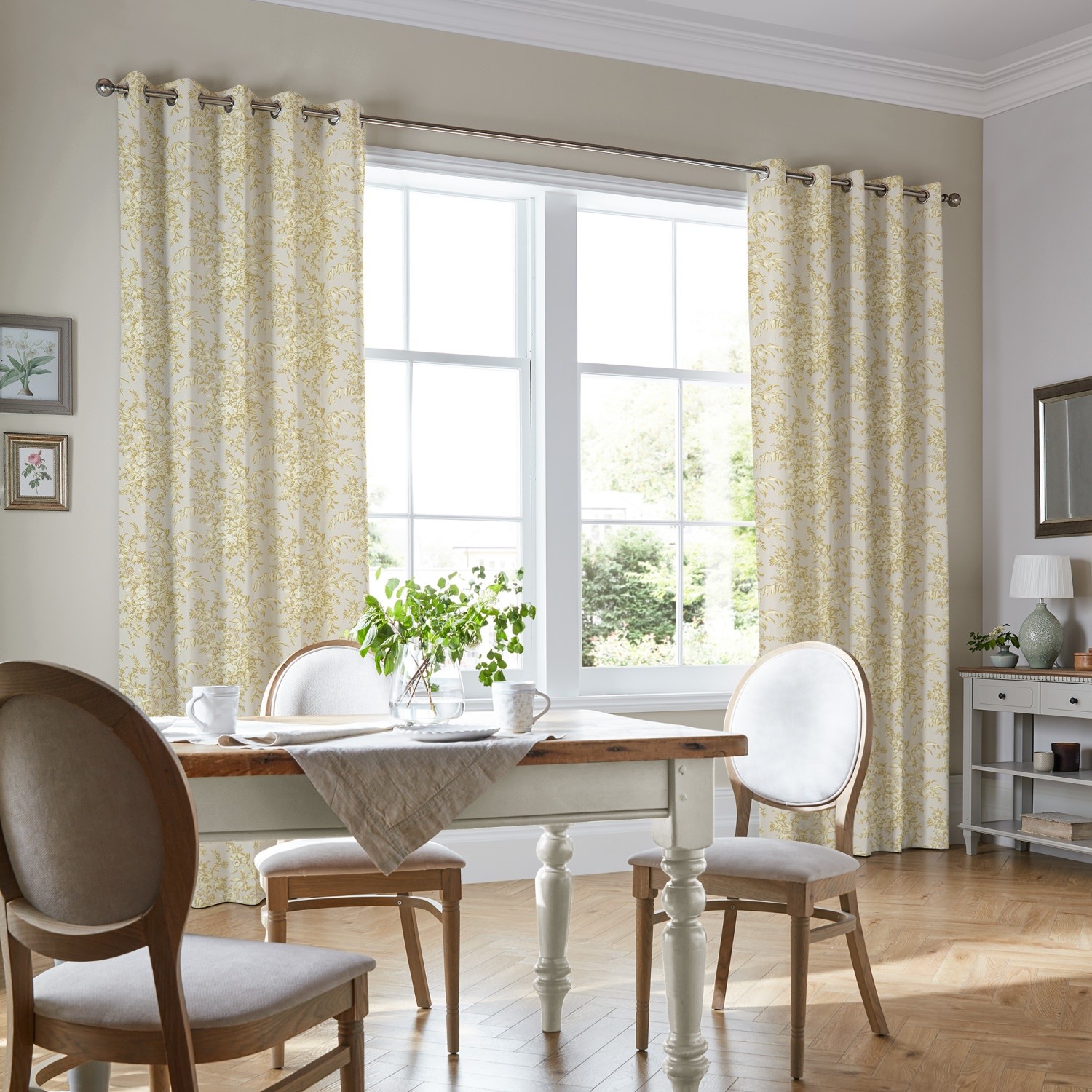 laura ashley picardie gold curtains