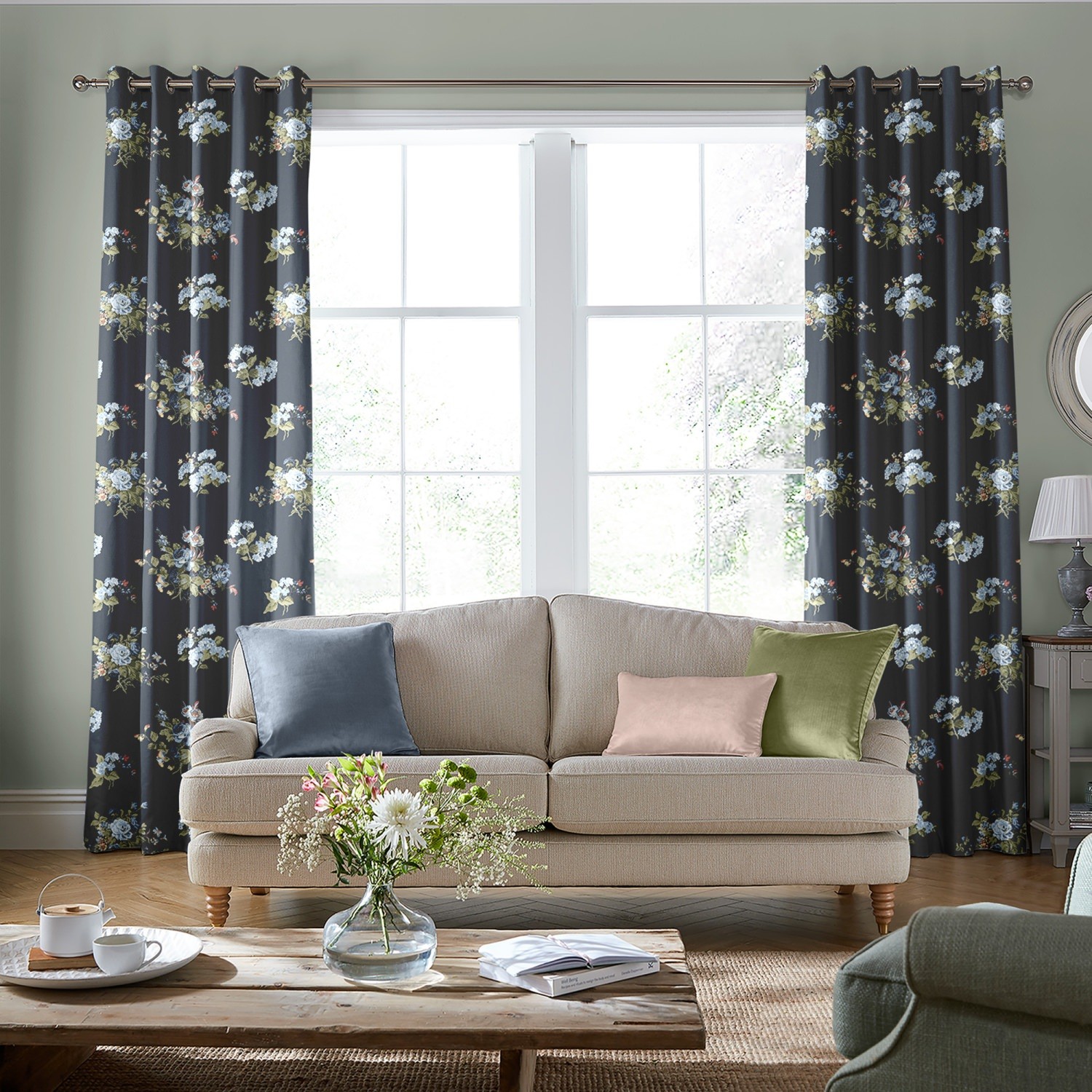 laura ashley rosemore midnight curtains