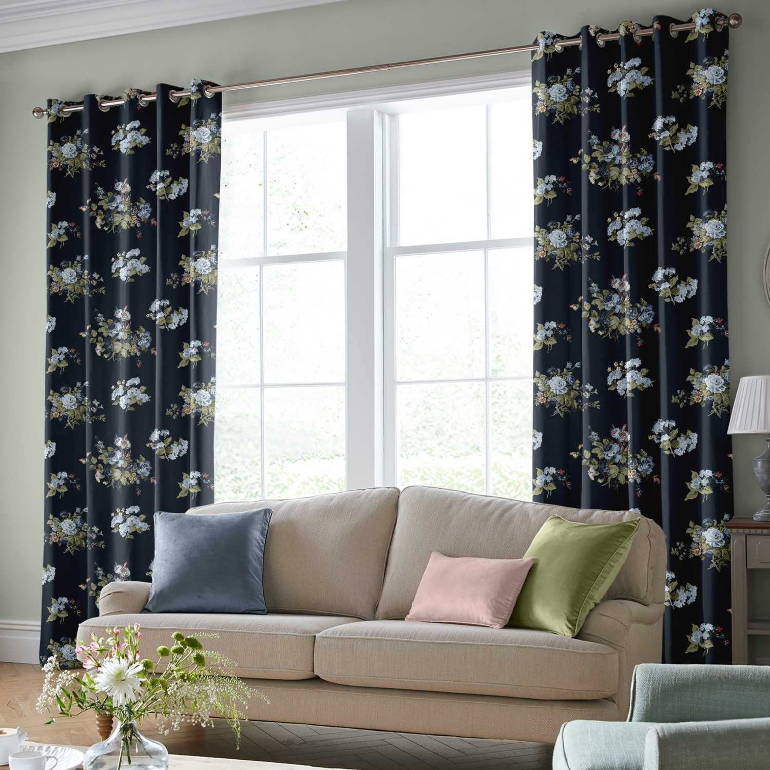 laura ashley rosemore midnight curtains