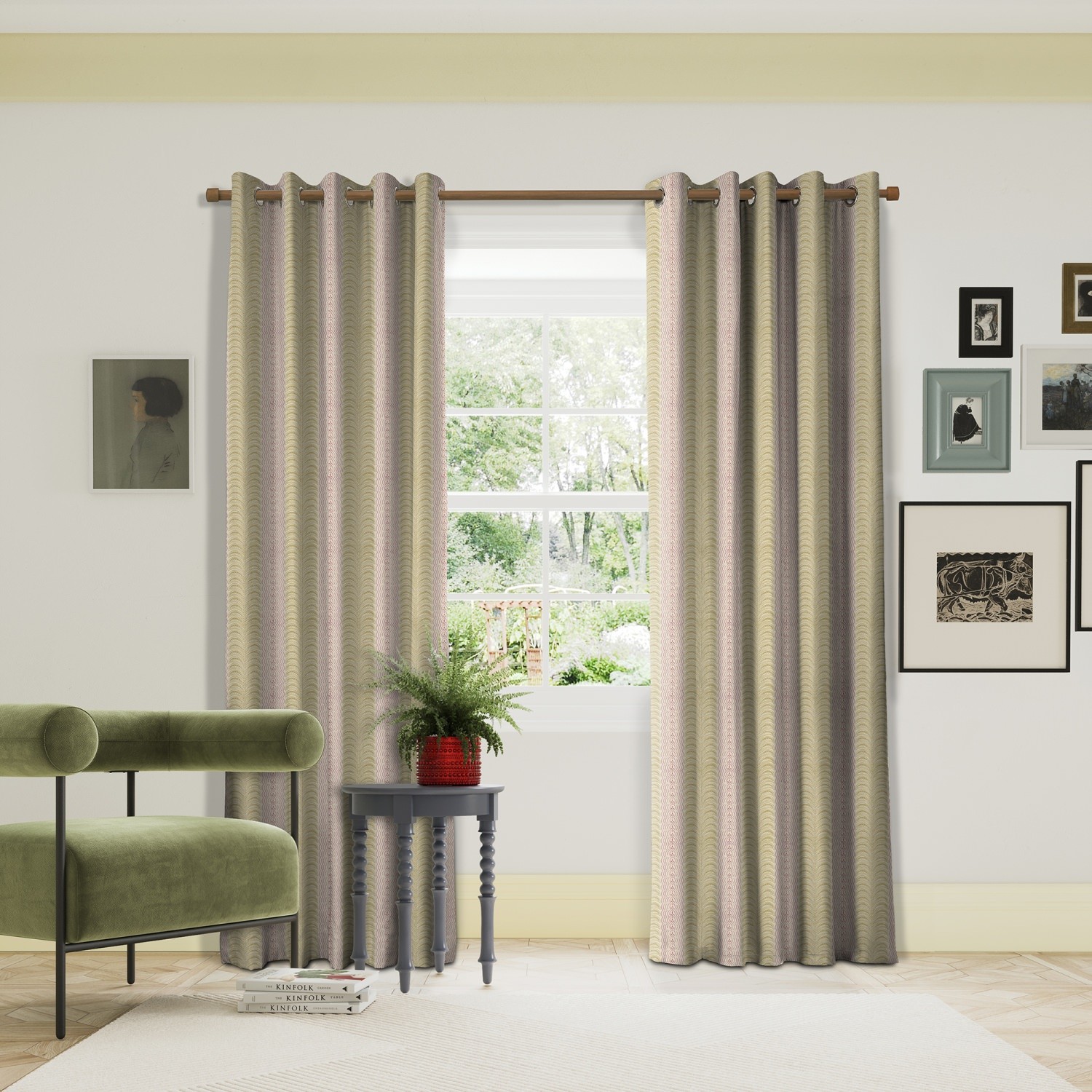 land & shore stripes fintra stripe multi curtains