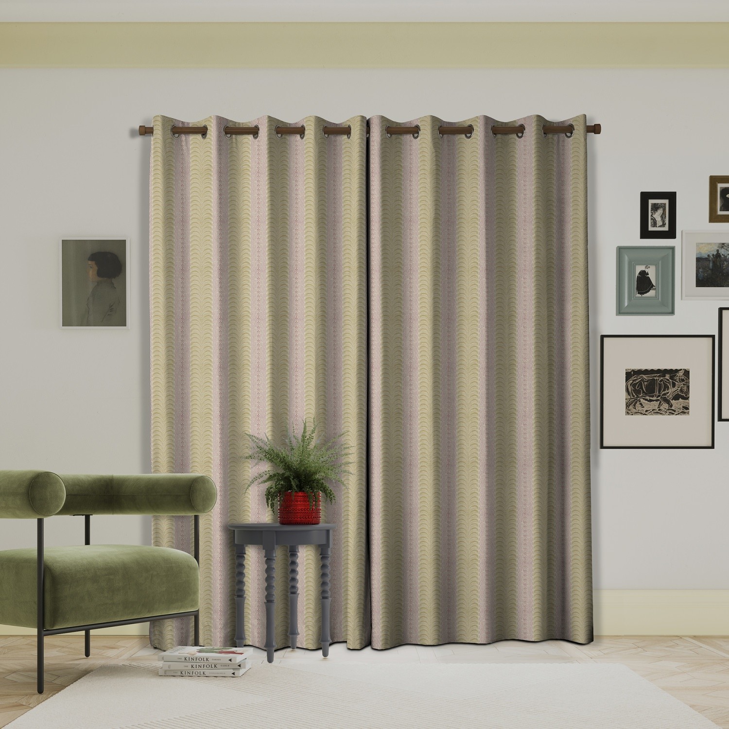 land & shore stripes fintra stripe multi curtains