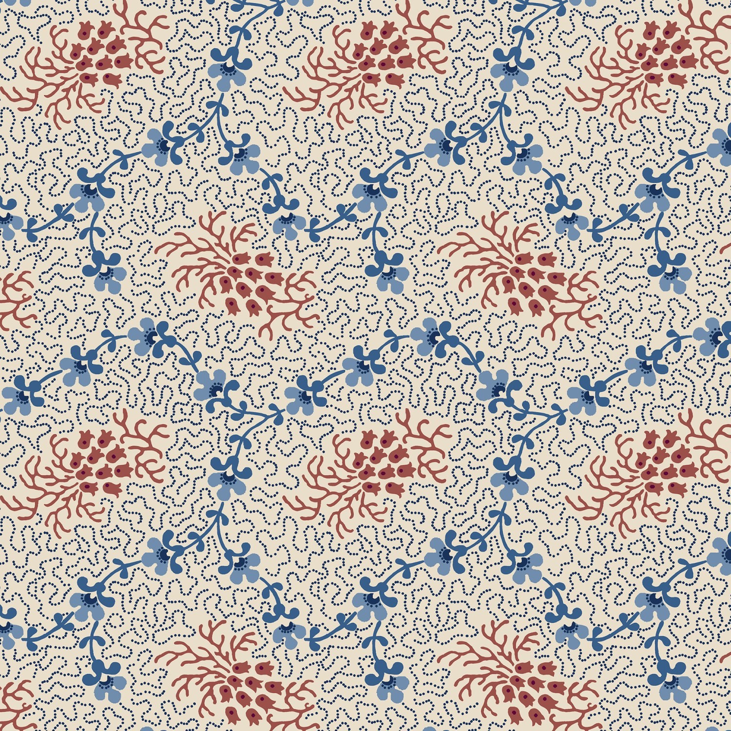 land & shore floral lorie blue red curtains