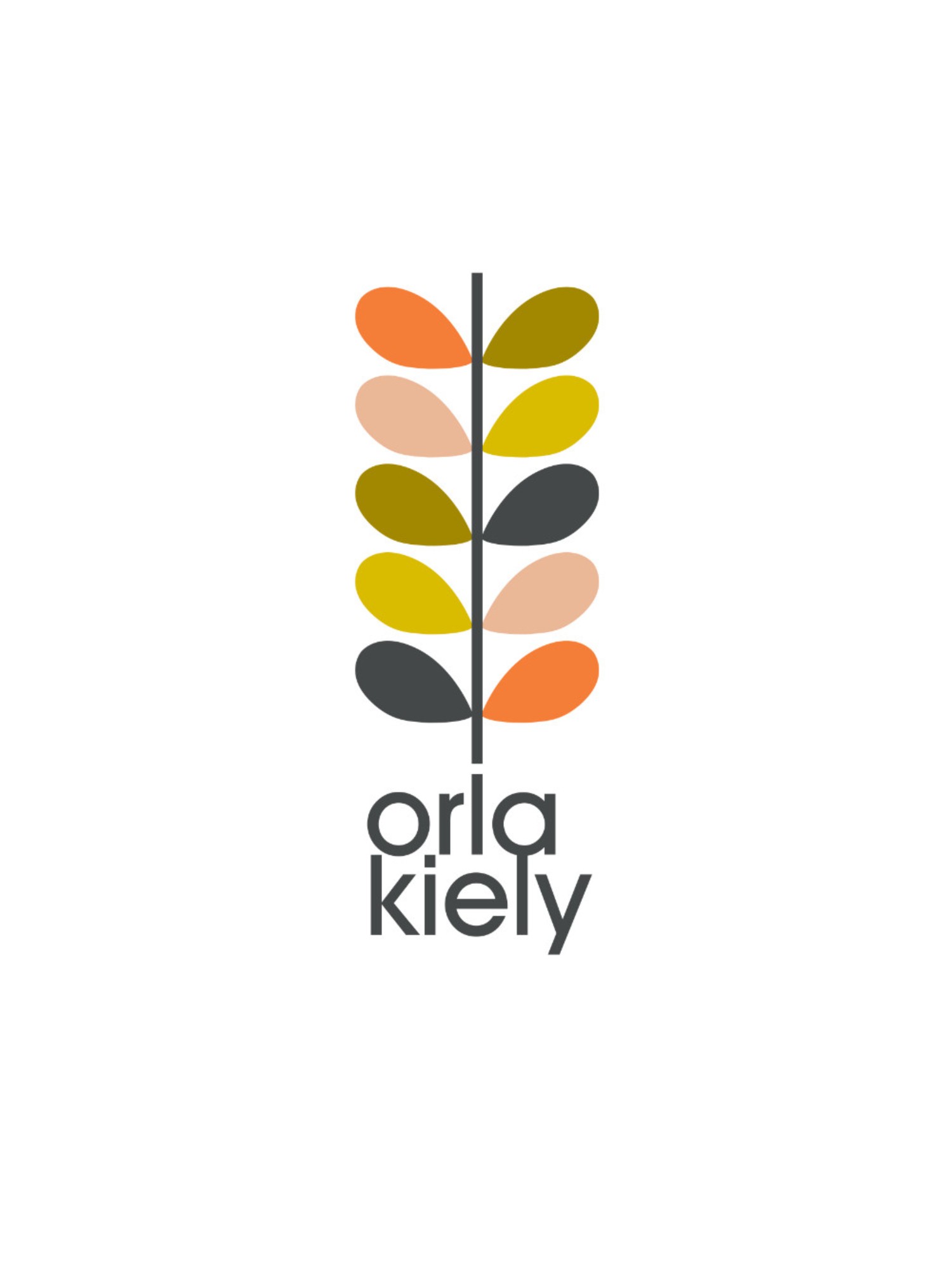 orla kiely solid stem green curtains