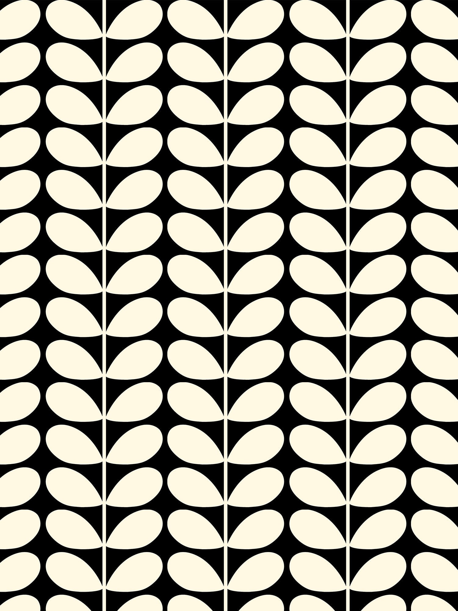 orla kiely jumbo solid stem black curtains