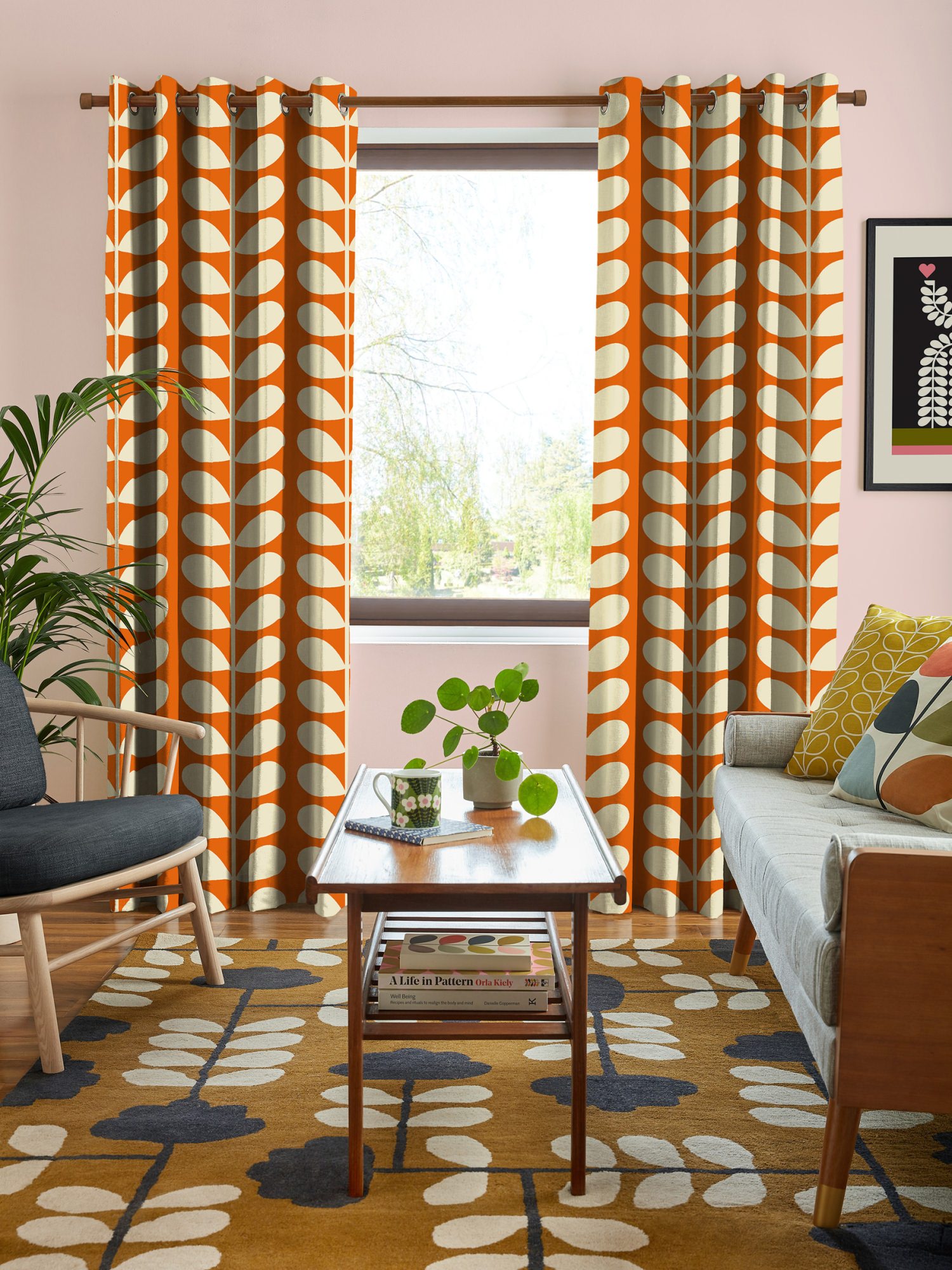 orla kiely jumbo solid stem tomato curtains