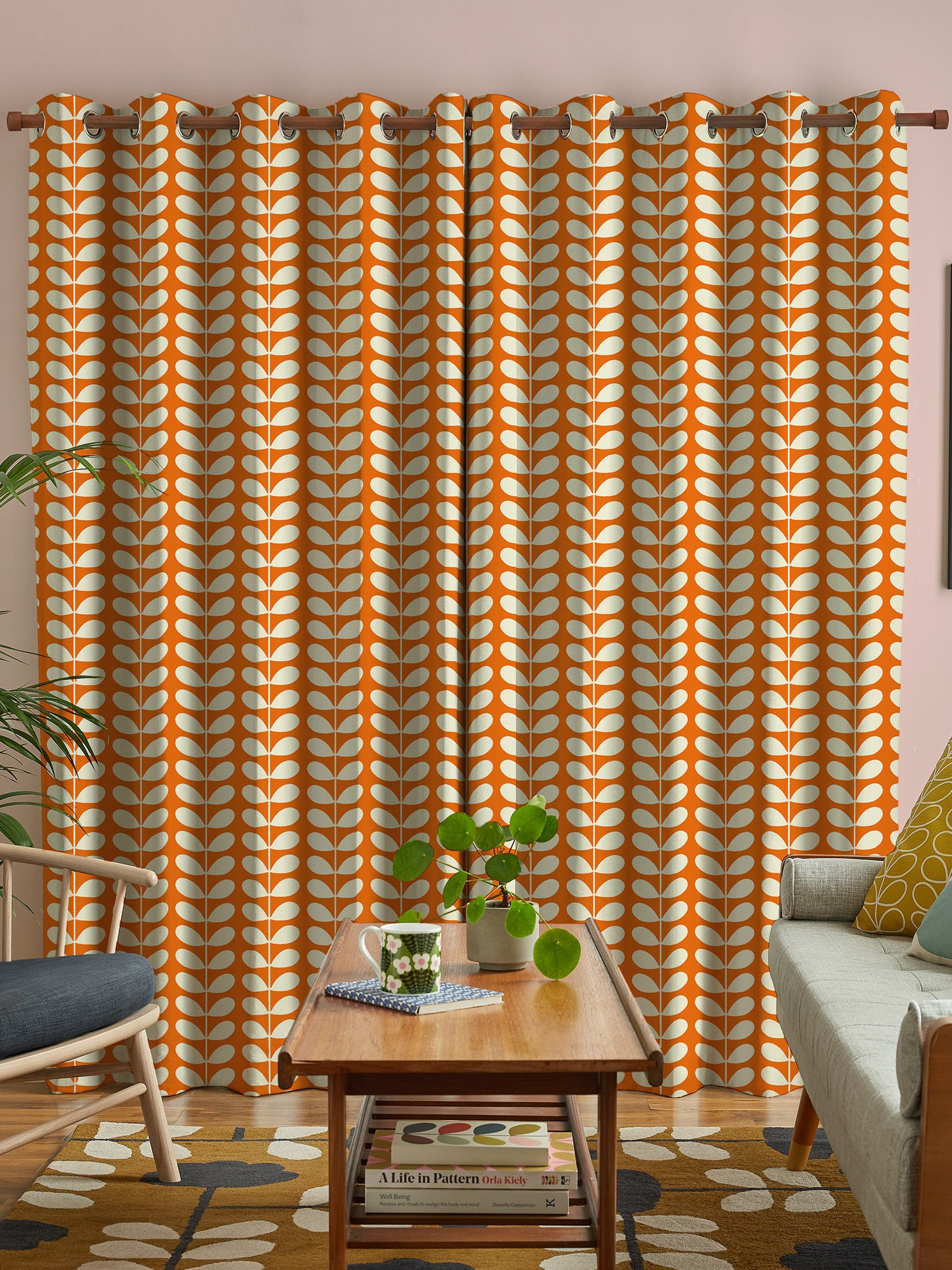 orla kiely solid stem tomato curtains