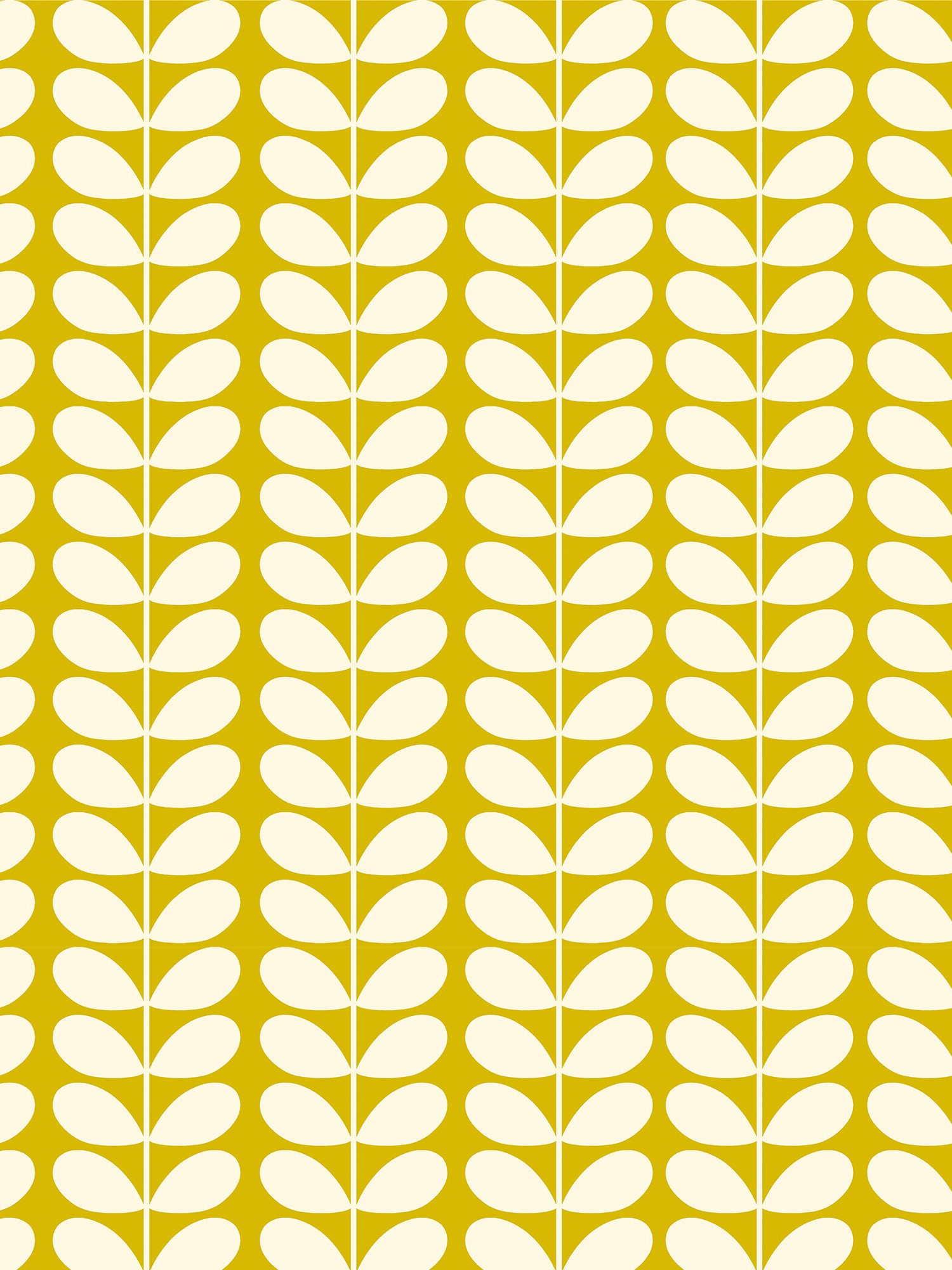 orla kiely solid stem yellow curtains
