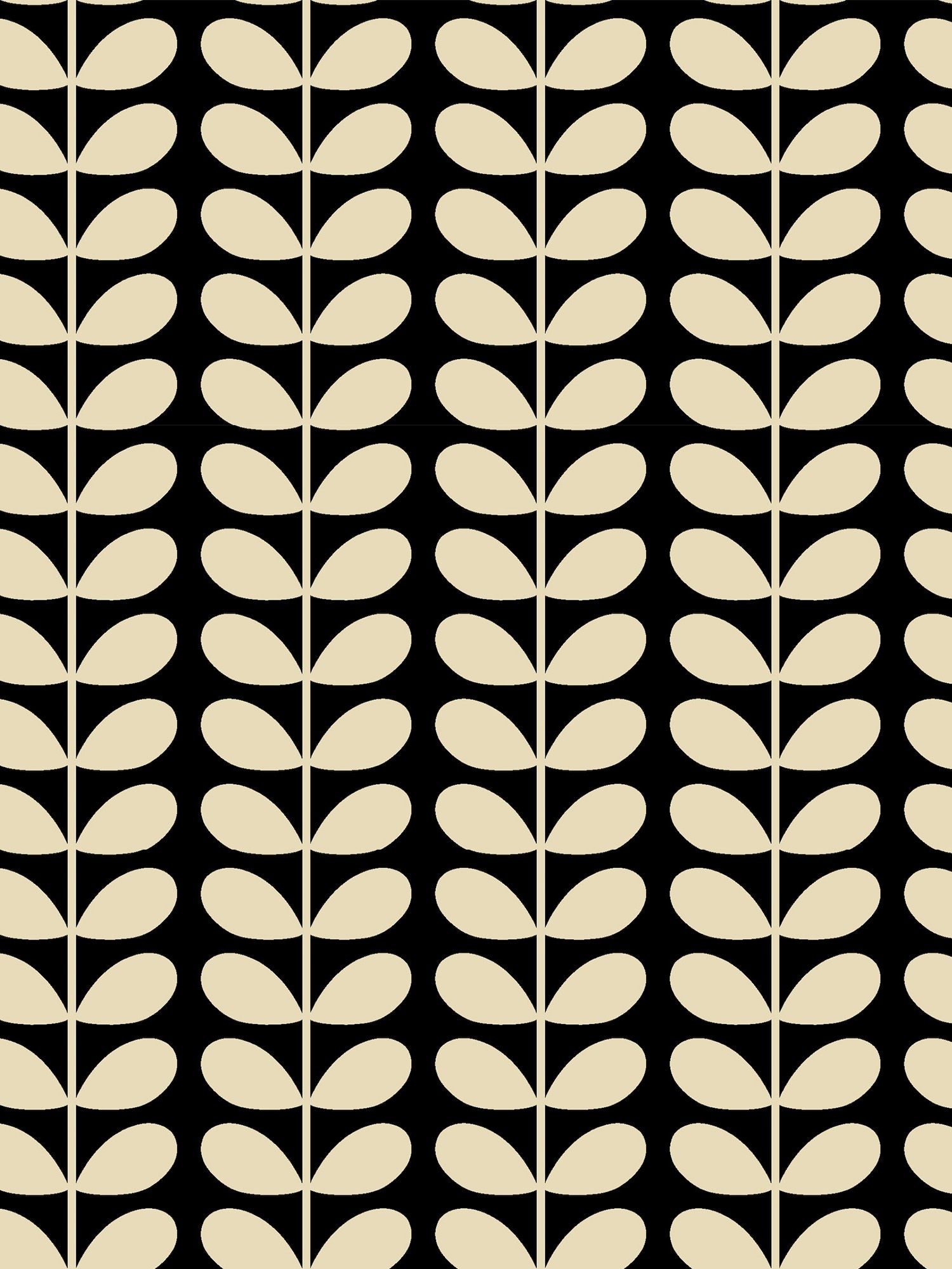 orla kiely tiny stem black curtains