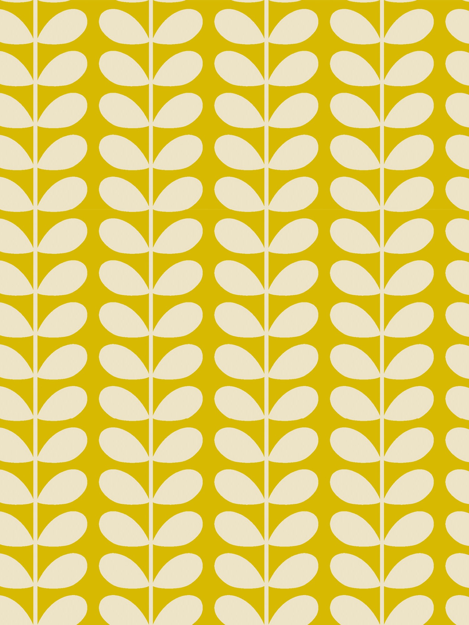 orla kiely tiny stem yellow curtains