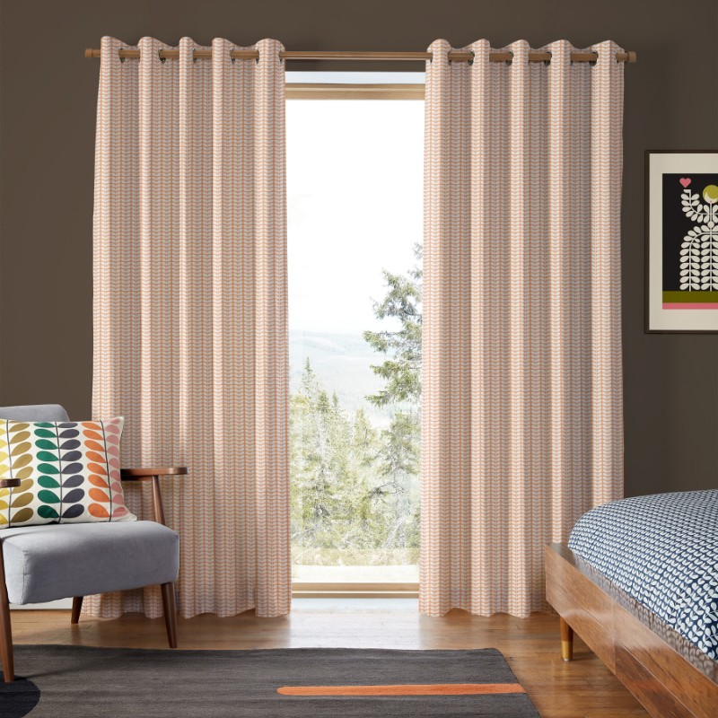 Orla Kiely Tiny Stem Pink Curtains