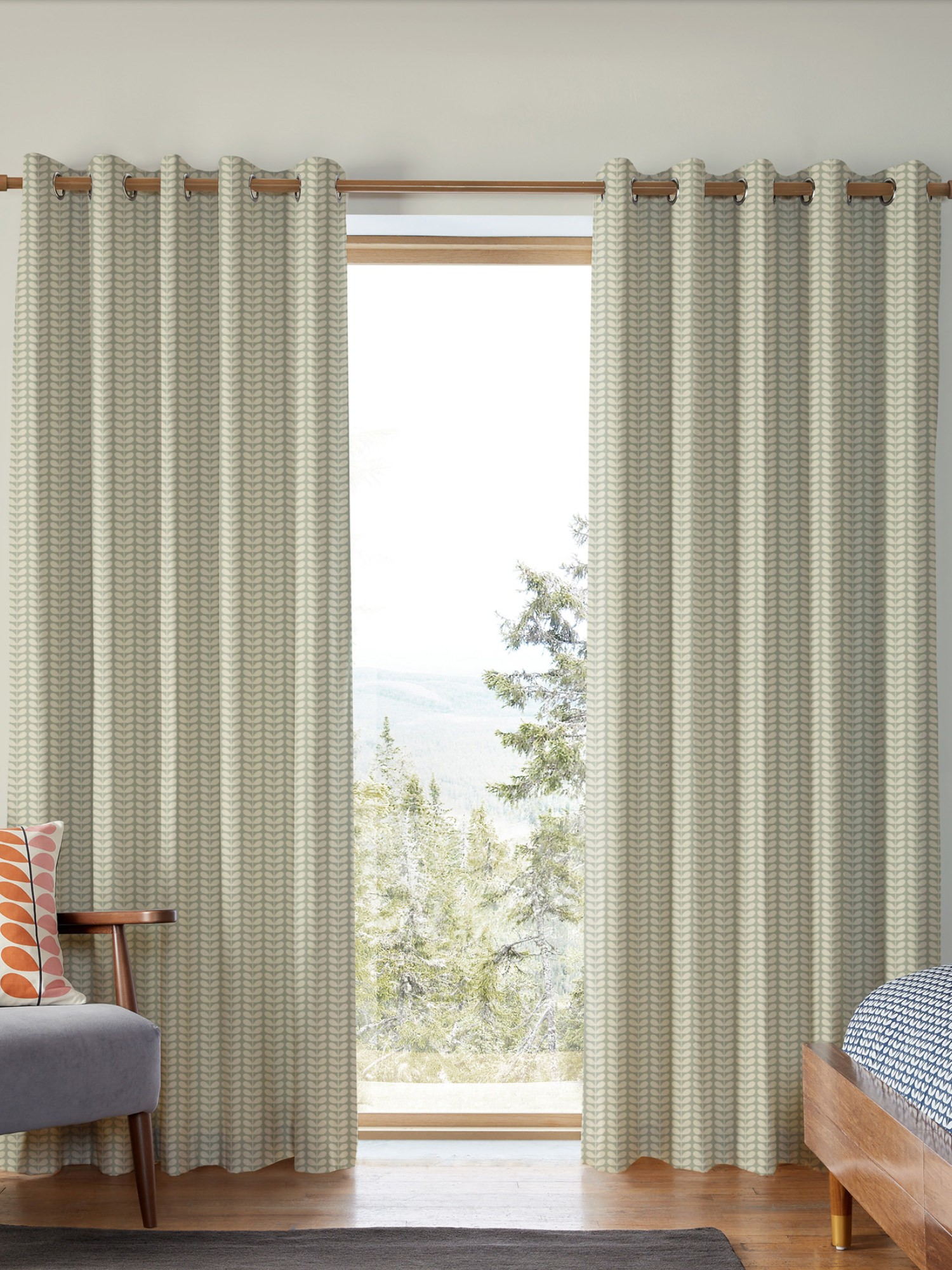 orla kiely tiny stem pebble curtains