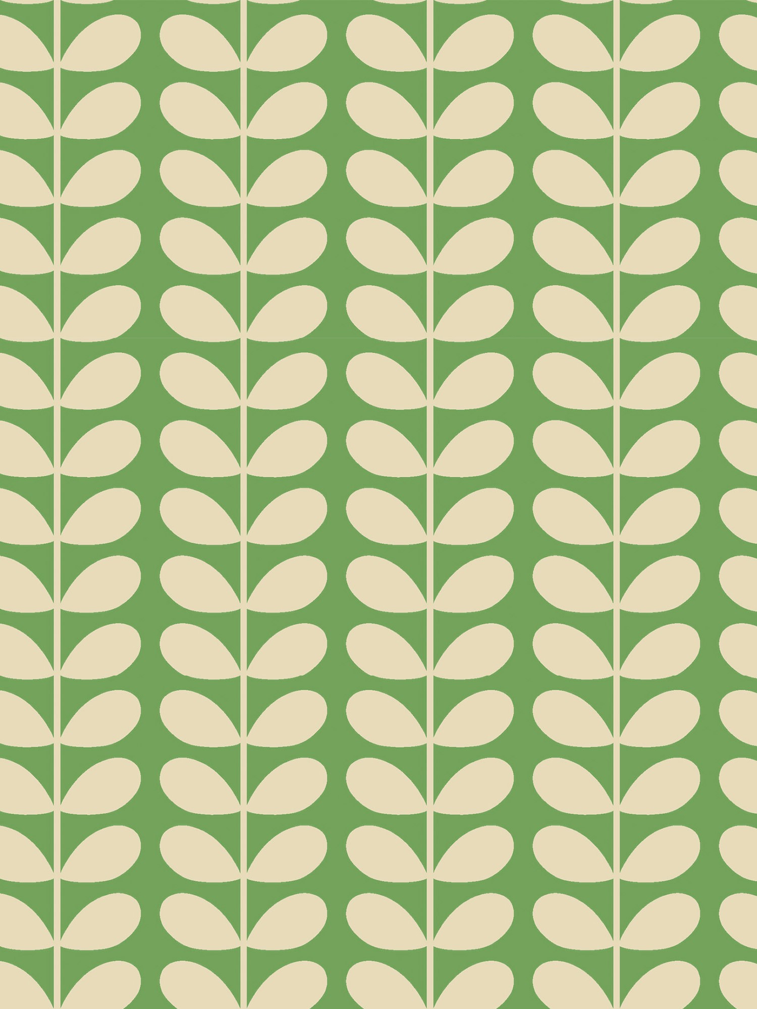 orla kiely tiny stem green curtains