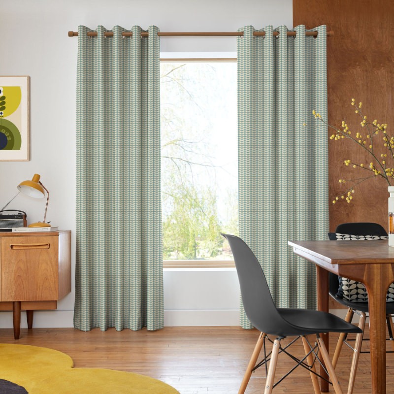 Orla Kiely Tiny Stem Duckegg Curtains