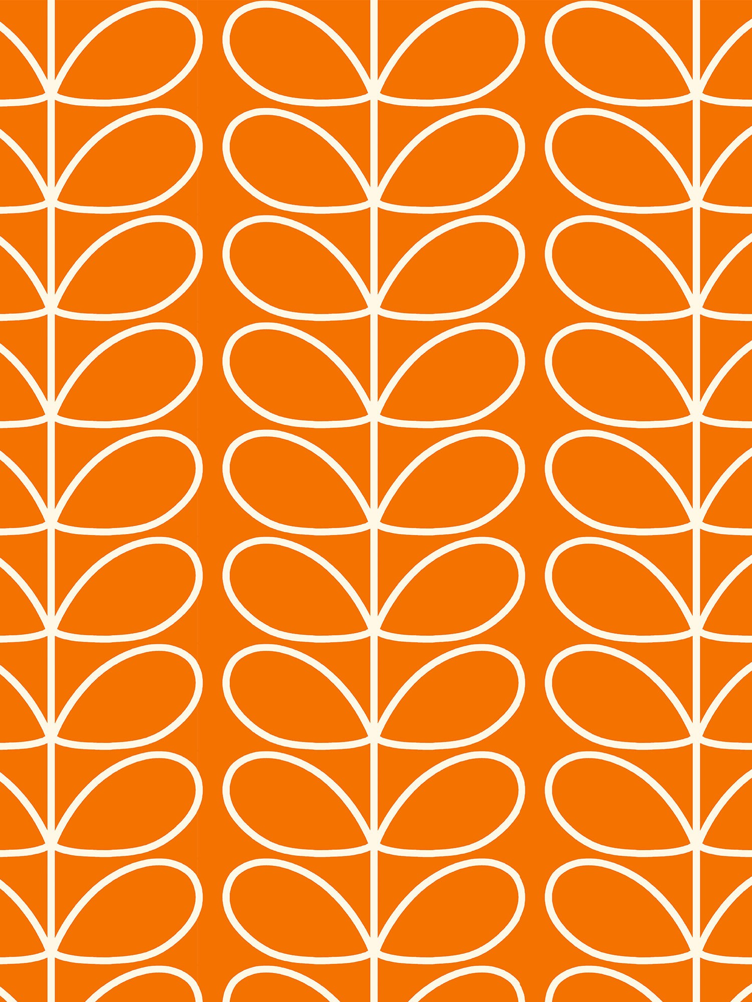 orla kiely jumbo linear stem persimmon curtains