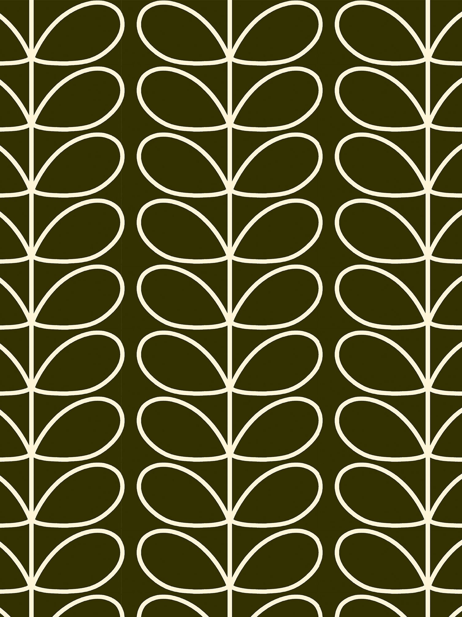 orla kiely jumbo linear stem kelp curtains