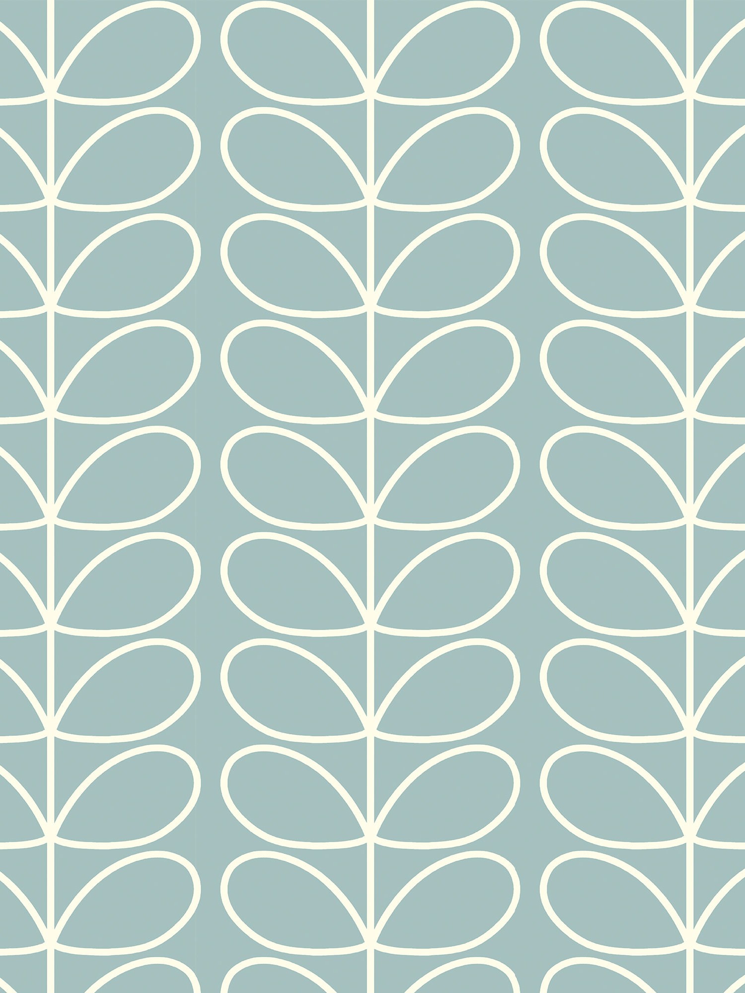orla kiely jumbo linear stem aqua curtains