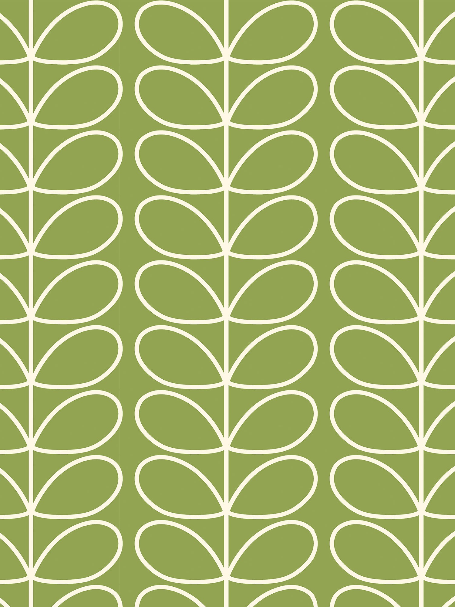 orla kiely jumbo linear stem chalky green curtains