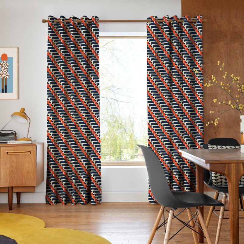 Orla Kiely Dog Show Whale Curtains