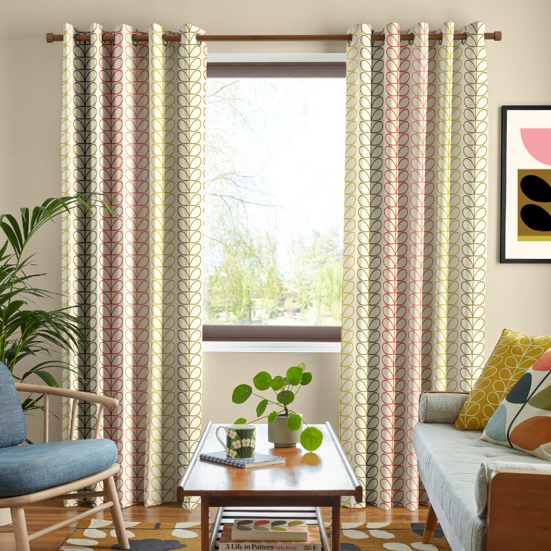 Orla Kiely Linear Stem Multi Curtains
