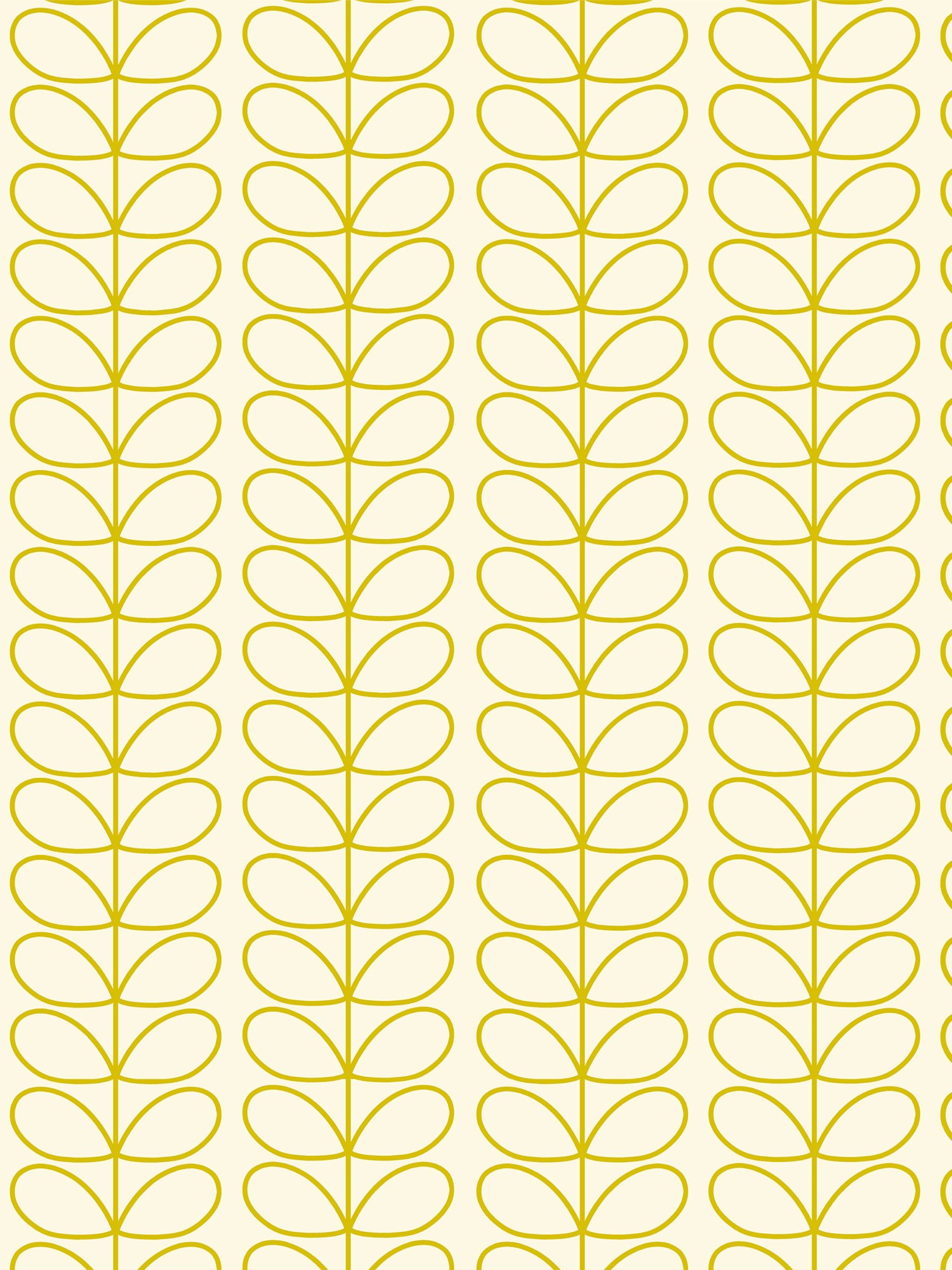 orla kiely linear stem dandelion on cream curtains