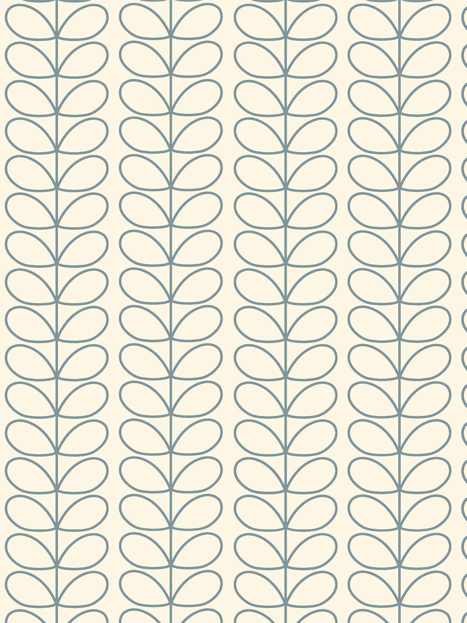 orla kiely linear stem dark powder blue curtains