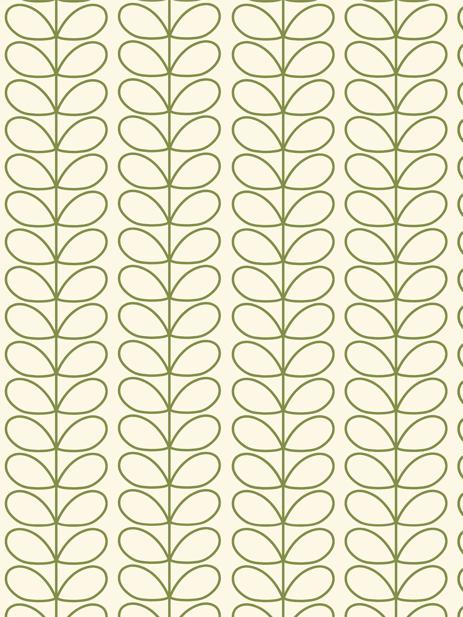orla kiely linear stem dark grass green curtains