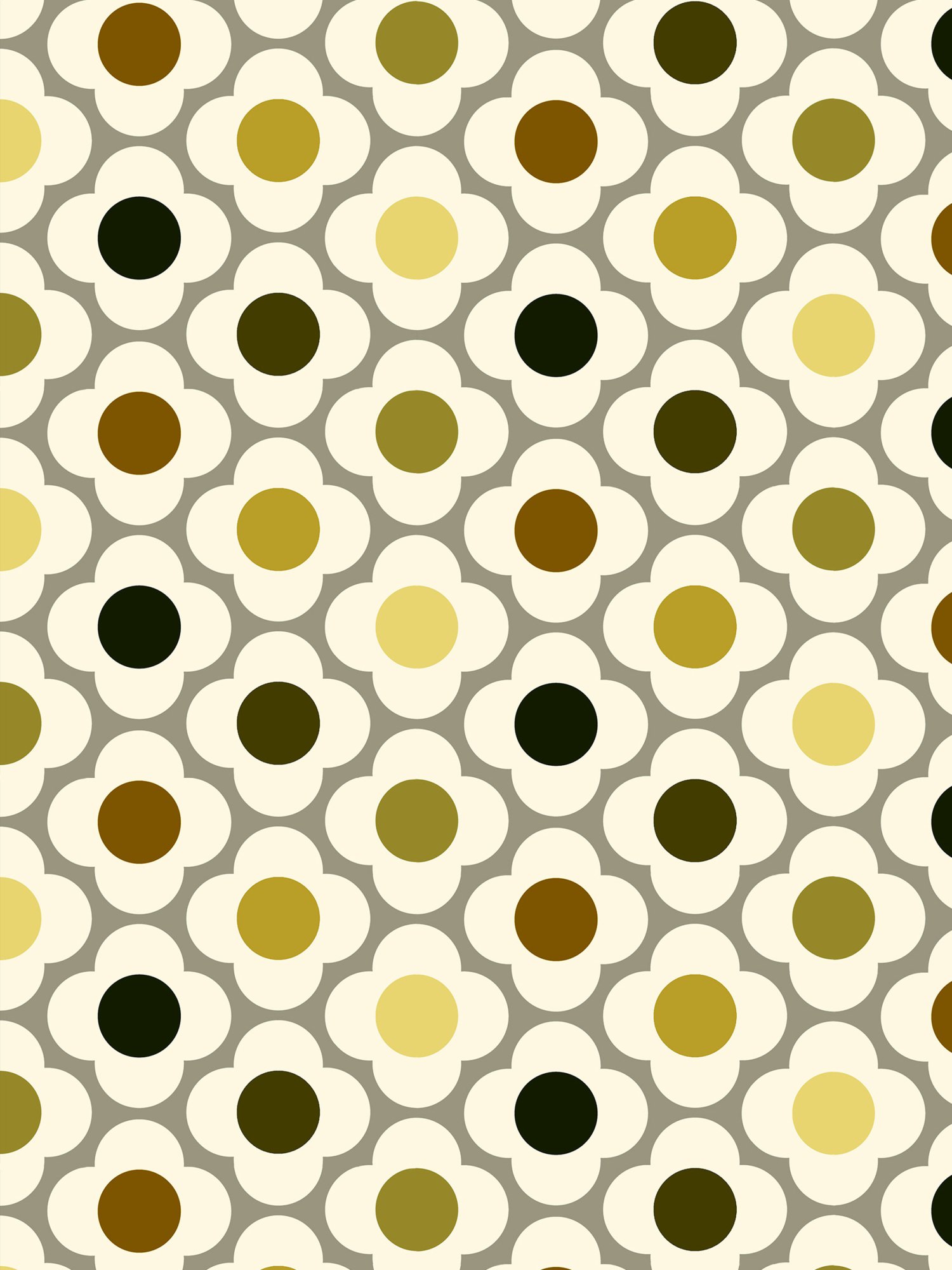 orla kiely spot flower ditsy yellow multi curtains