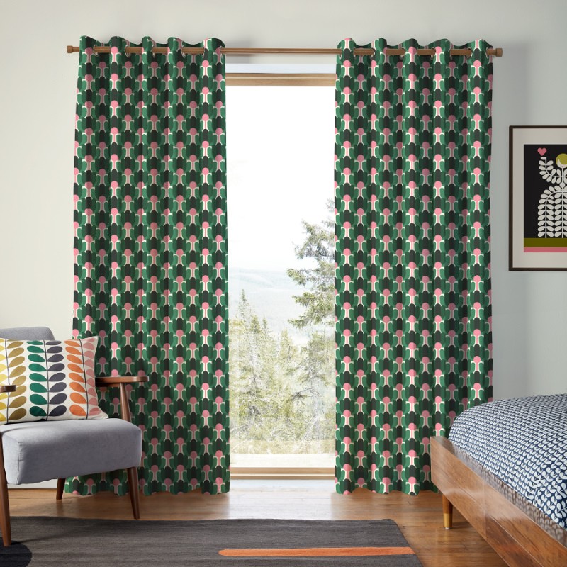 Orla Kiely Florida Jade Curtains