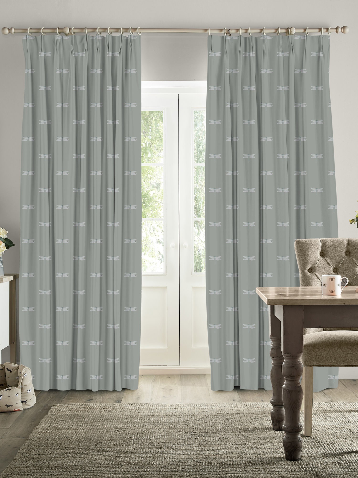 sophie allport dragonfly grey blue curtains