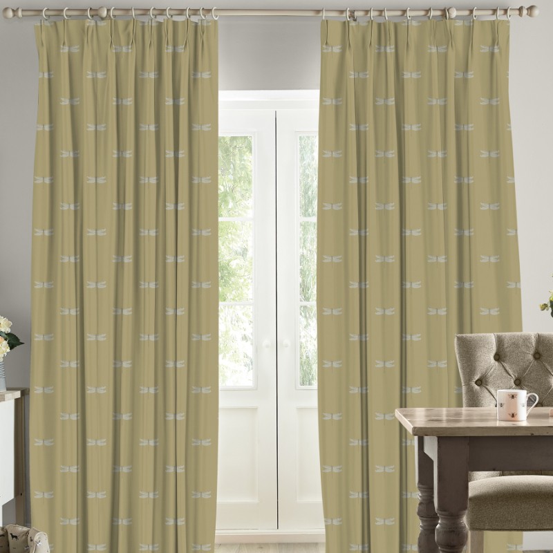 Sophie Allport Dragonfly Deep Mustard Curtains