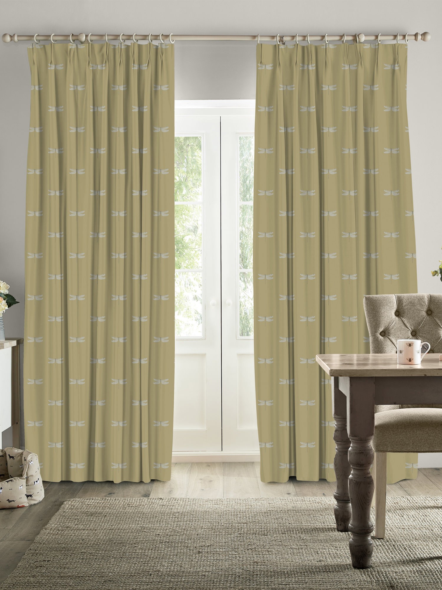 sophie allport dragonfly deep mustard curtains