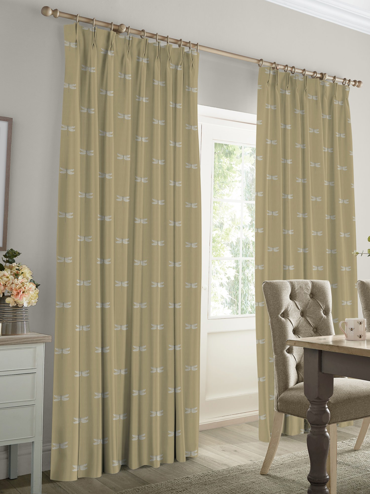 sophie allport dragonfly deep mustard curtains