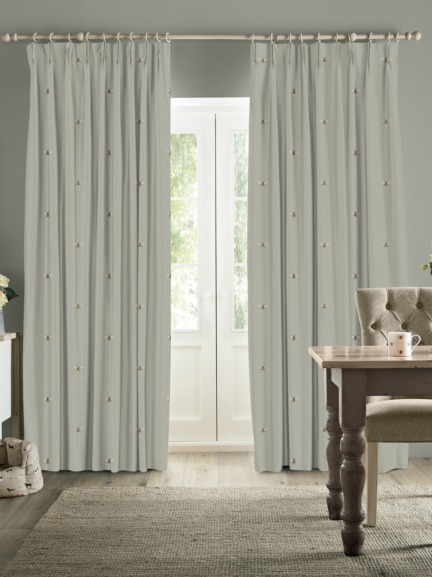 sophie allport bee soft linen curtains