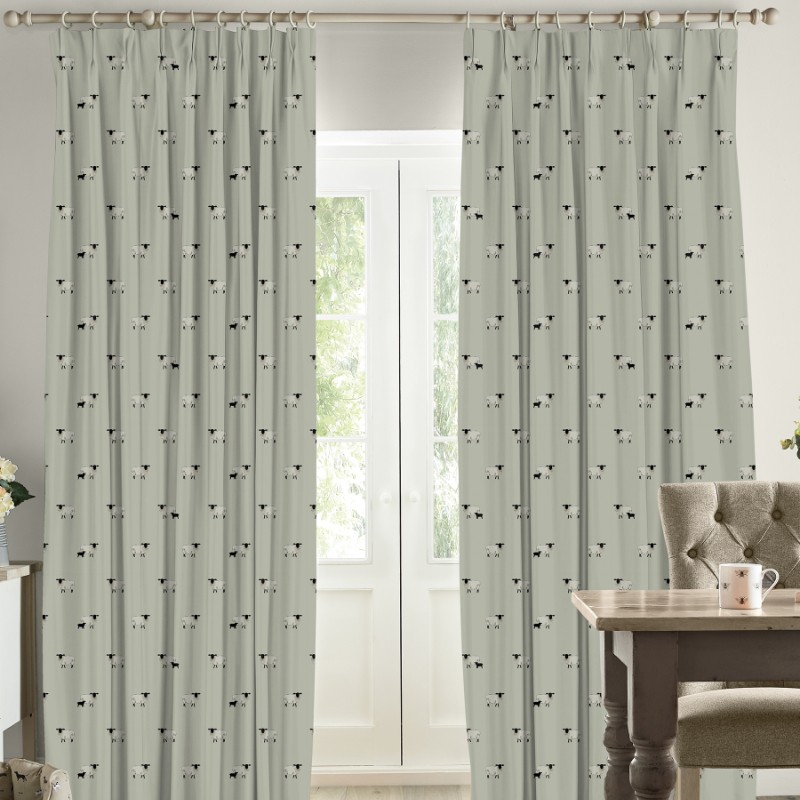 Sophie Allport Sheep Sage Curtains