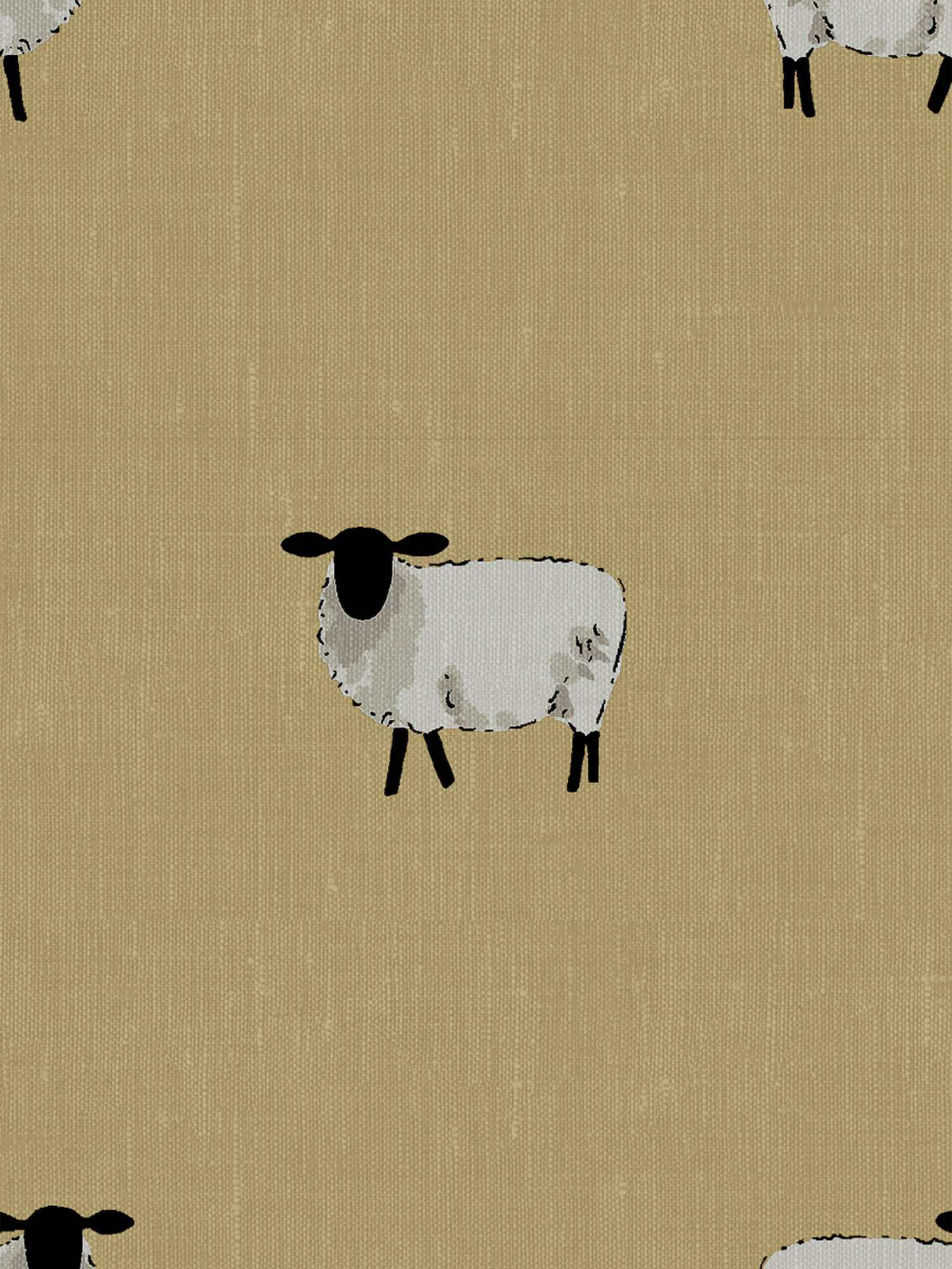 sophie allport sheep ochre curtains