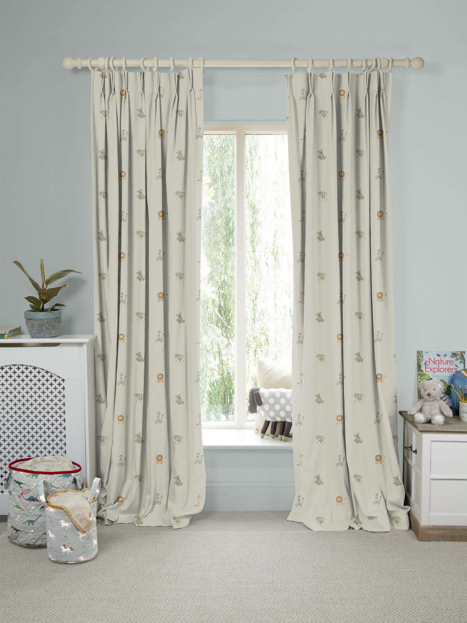 sophie allport bears linen curtains