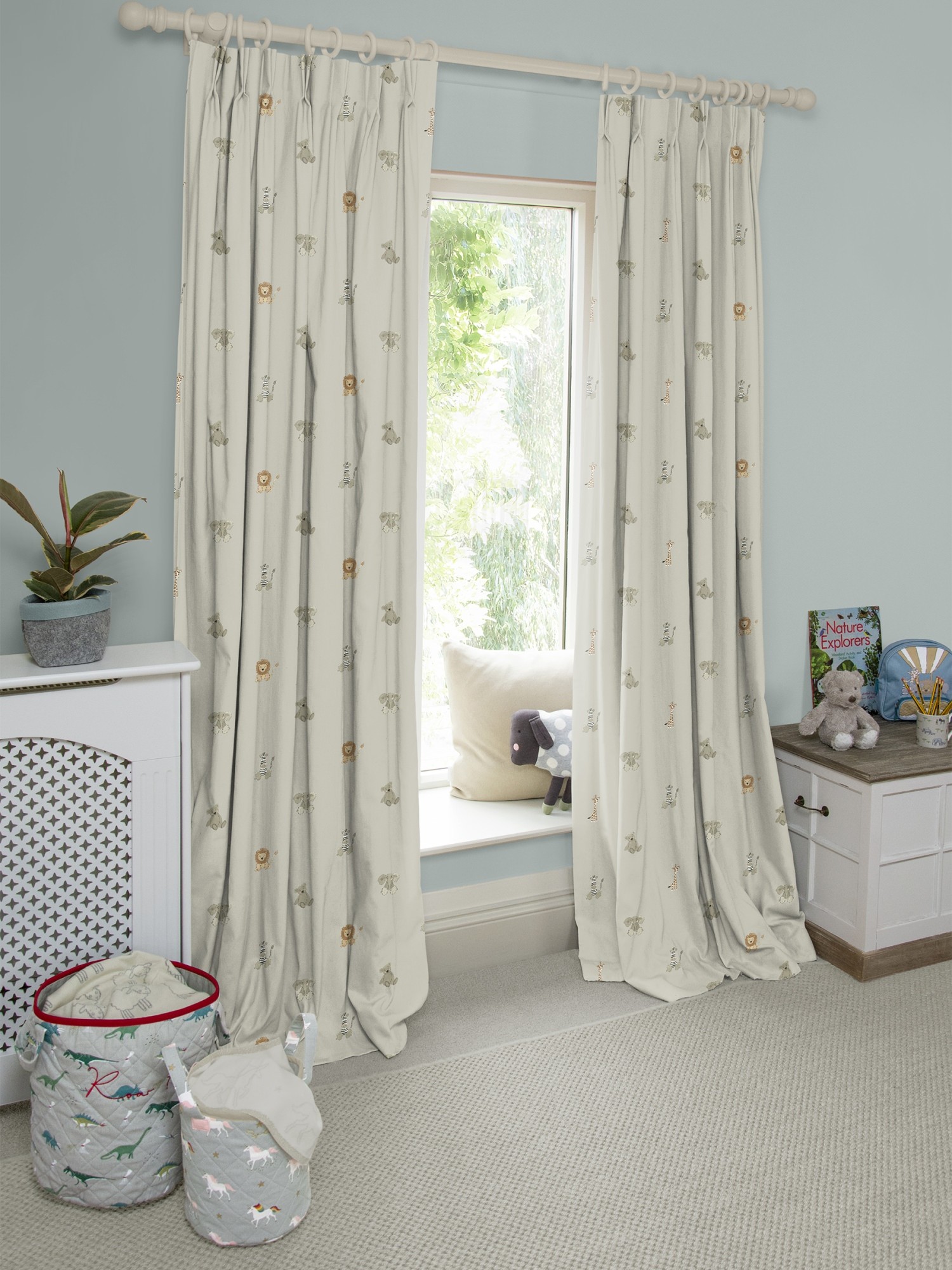sophie allport bears linen curtains