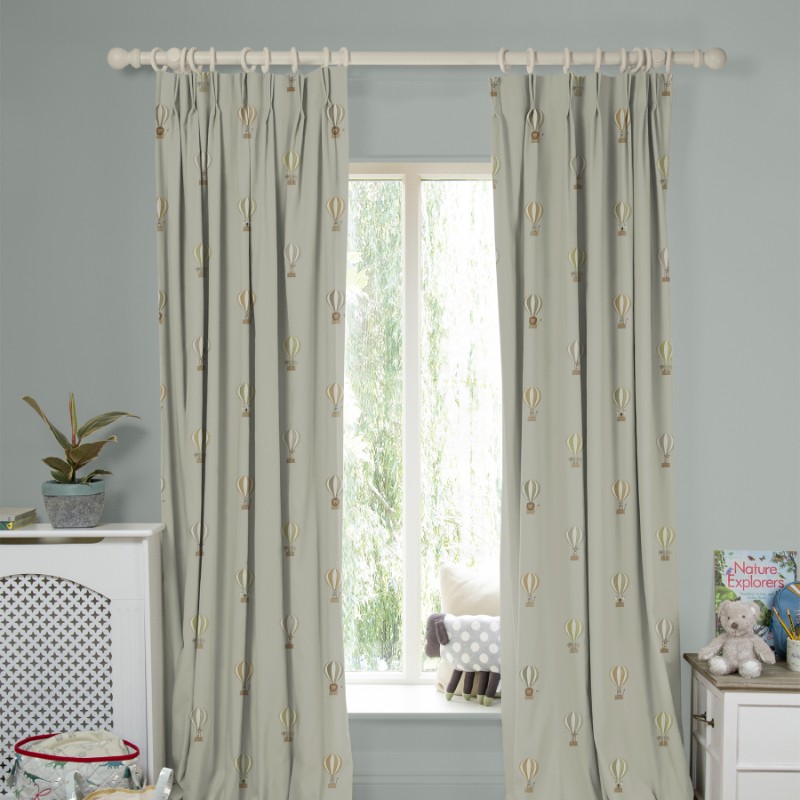 Sophie Allport Bears & Balloons Mint Grey Curtains