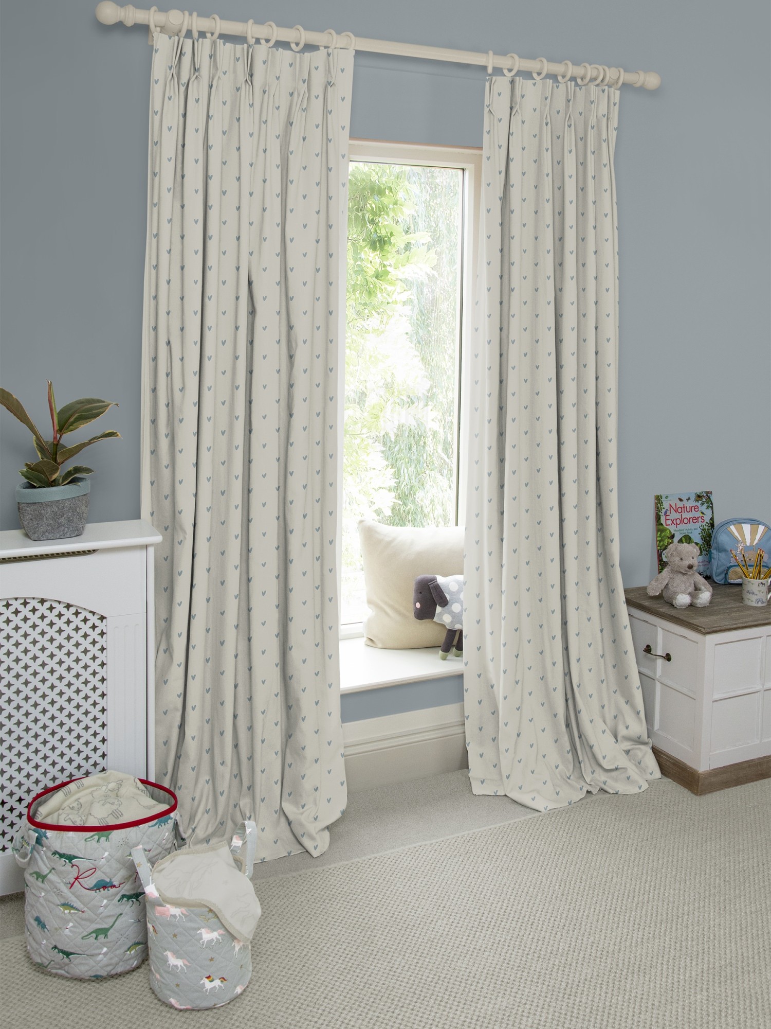 sophie allport hearts duckegg curtains