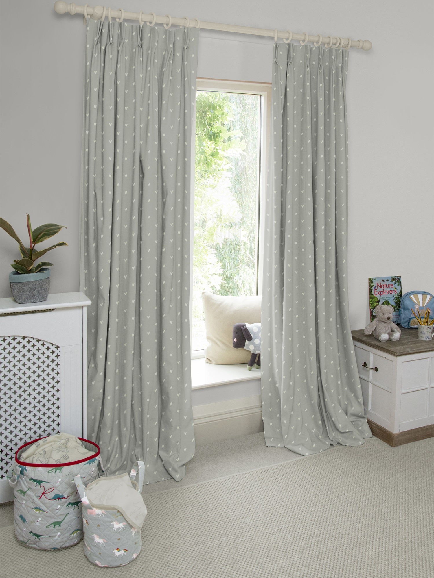 sophie allport hearts grey curtains