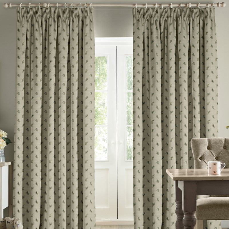 Sophie Allport Olive Linen Curtains