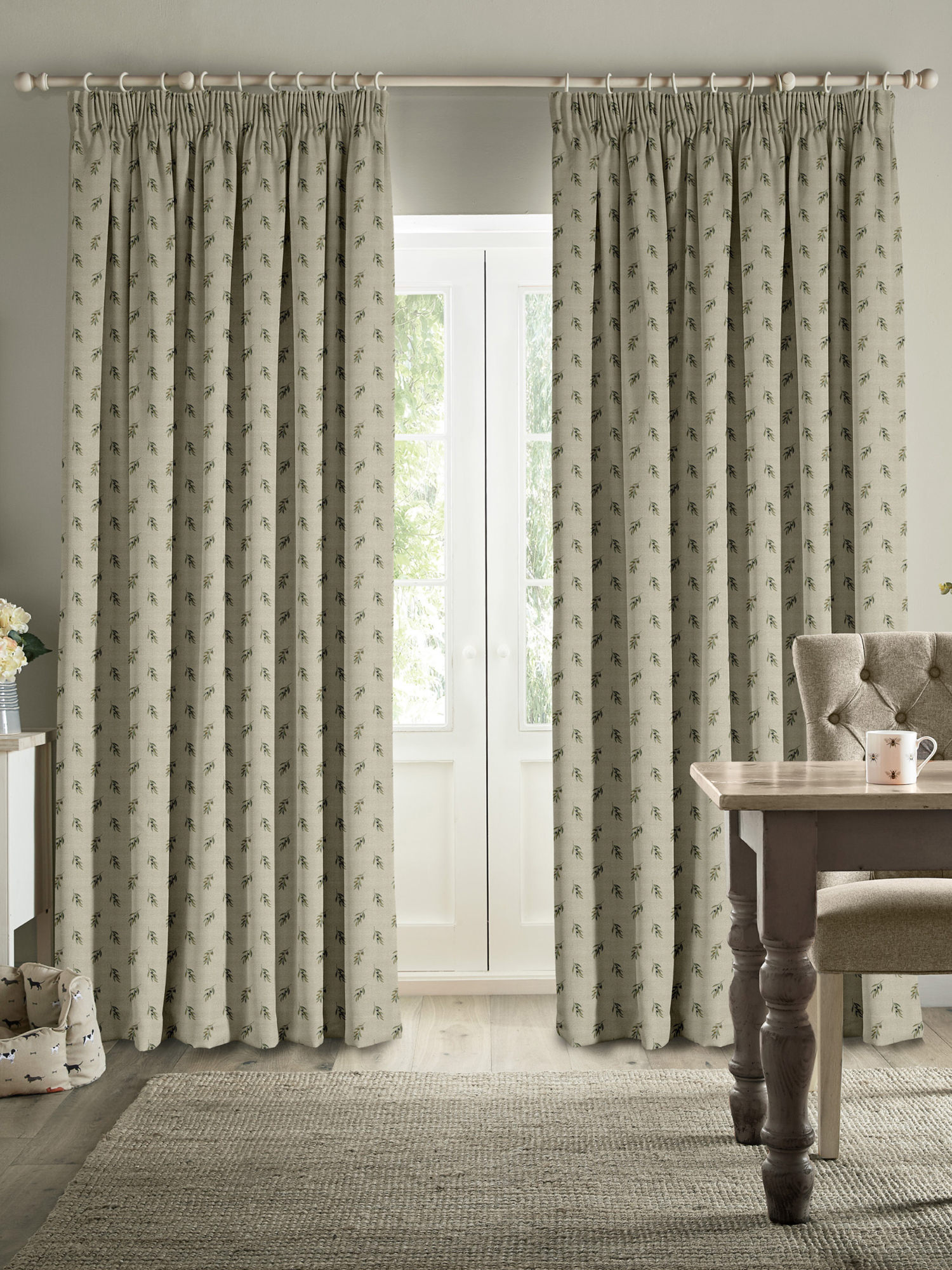 sophie allport olive linen curtains
