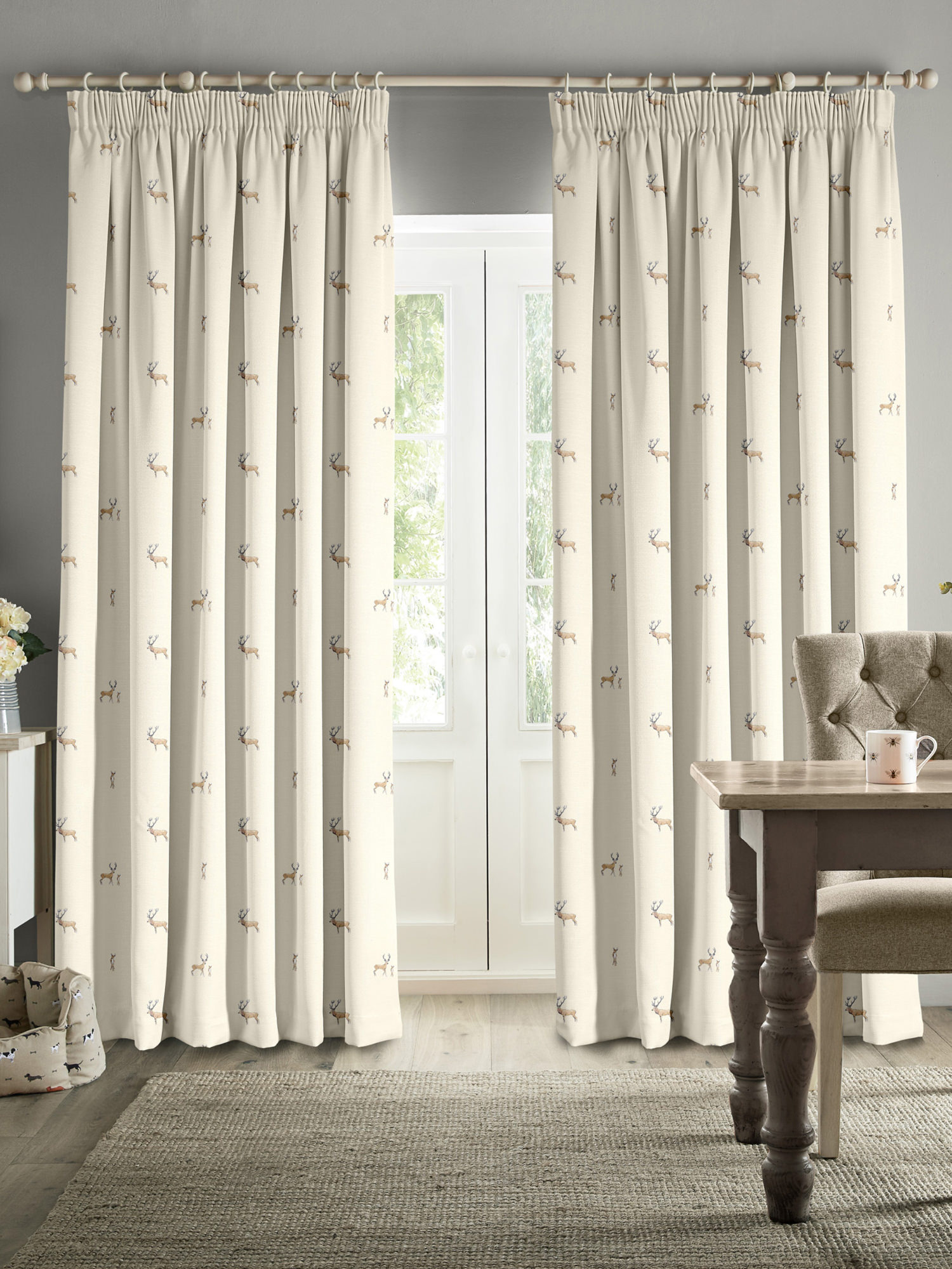 sophie allport stags natural curtains